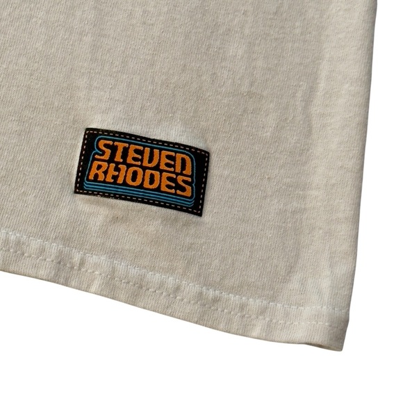 Steven Rhodes Don’t Talk To Strangers Graphic Cotton T-shirt Men’s Medium - Picture 8 of 9